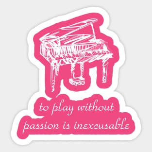 Piano Player Sticker